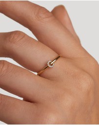 PDPAOLA - Diamonds and Gold Loop Ring