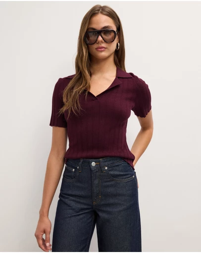 The Fated - Miles Collared Knit Top