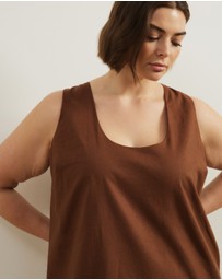 Atmos&Here Curvy - Luna Linen Blend Mini Dress