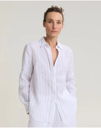 Sportscraft - Dahlia Stripe Linen Shirt