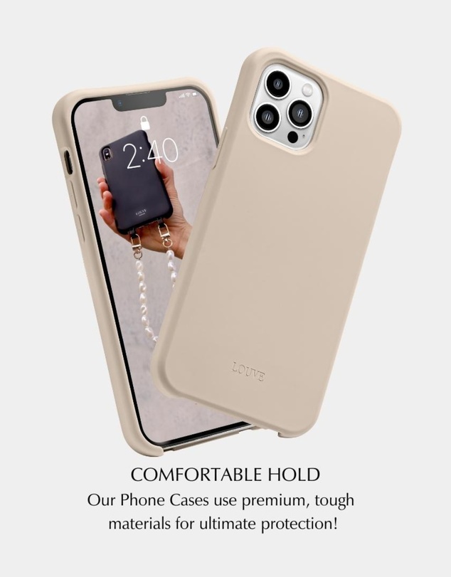 LOUVE COLLECTION - Desert Sand Phone Case + Pearl Wristlet