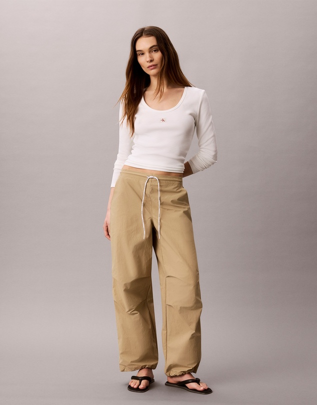 Calvin Klein Jeans - Ribbed Cotton Long Sleeve Top