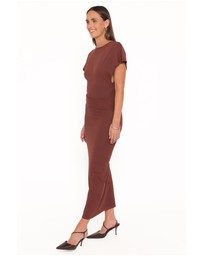 Petal & Pup - Carlina Midi Dress - Brown