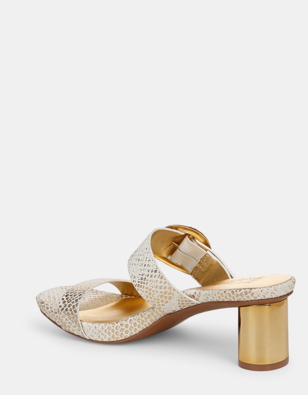 Naturalizer - Ida Dress Sandal - White/Gold Snake