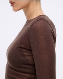 Minima Esenciales - Haze Semi Sheer Knit Top