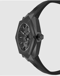 Philipp Plein - $kull Spikes 45mm Black Dial and Silicone Strap
