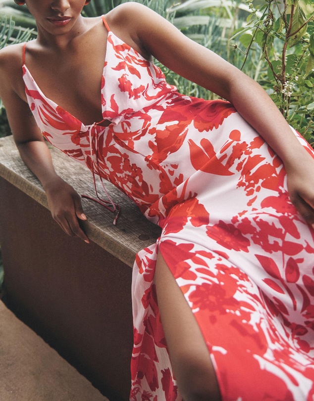 Shona Joy - Aleyna Plunged Maxi Dress