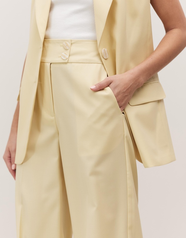 Minima Esenciales - Zani Two Button Wide Leg Pants