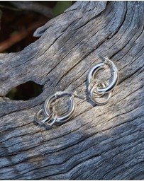 Najo - Whisper Silver Hoop Earring