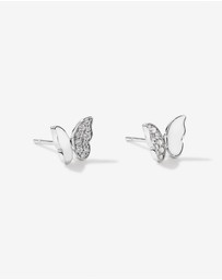 Michael Hill - Butterfly Stud Earrings with Cubic Zirconia in Sterling Silver