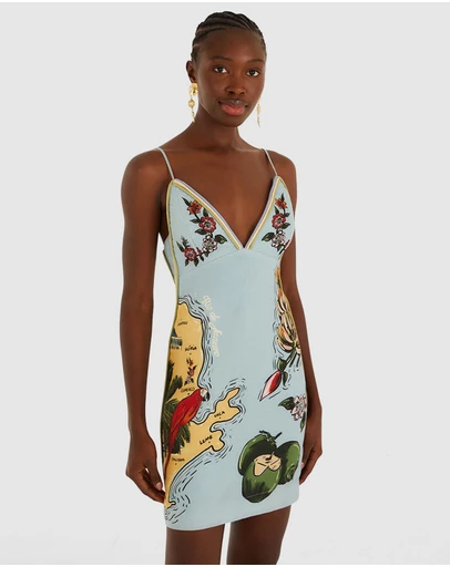 Farm Rio - Beaches Path Sleeveless Mini Dress