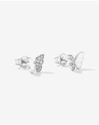 Michael Hill - Butterfly Stud Earrings with Cubic Zirconia in Sterling Silver