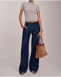 Reformation - Elio Low Rise Denim Trousers