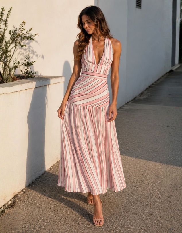 Esther & Co - Katara Dress - Blush Cascade