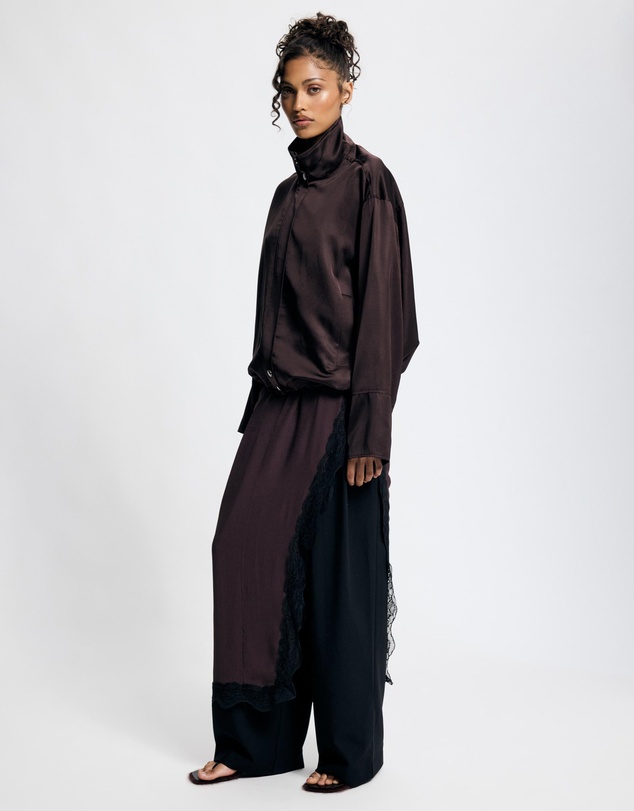 Lover - Anya Lace Trim Sheer Tunic