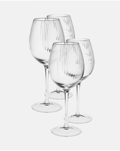 HOTTIE - Ollie 4-Piece White Wine Glass Set