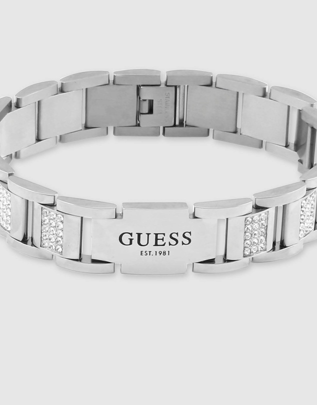 GUESS - Guess Frontier Silver Tone Bracelet 15mm