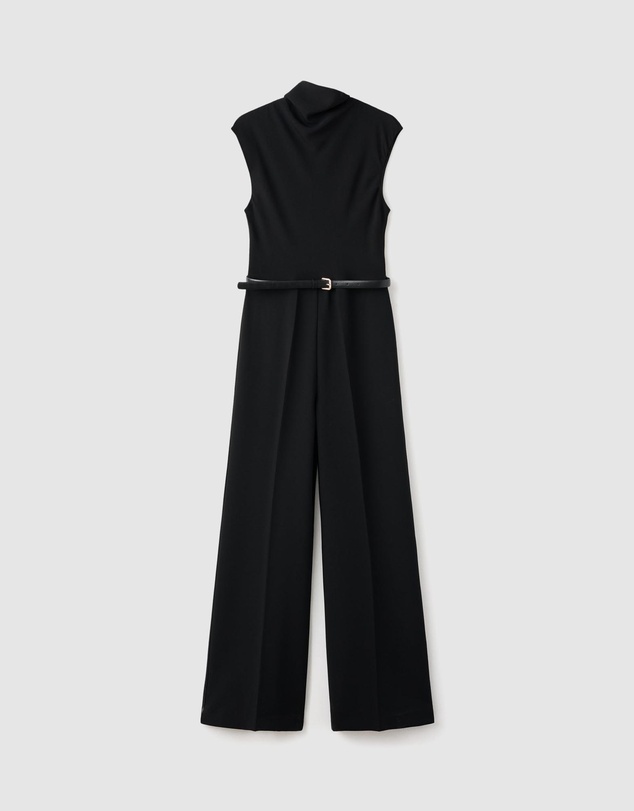 M.N.G - Jumpsuit With Draped Neck And Belt