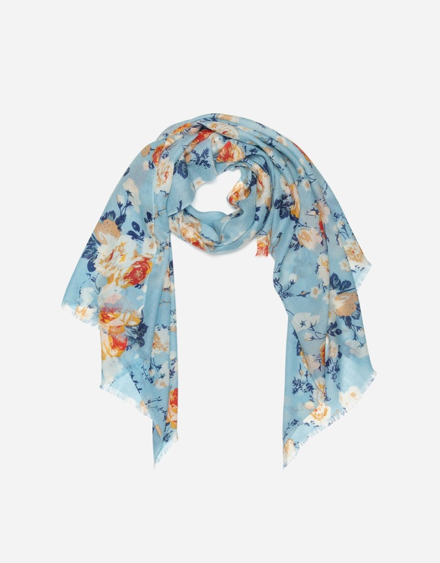 Ozwear Connection Uggs - 100% Australian Wool Print Scarf Blue