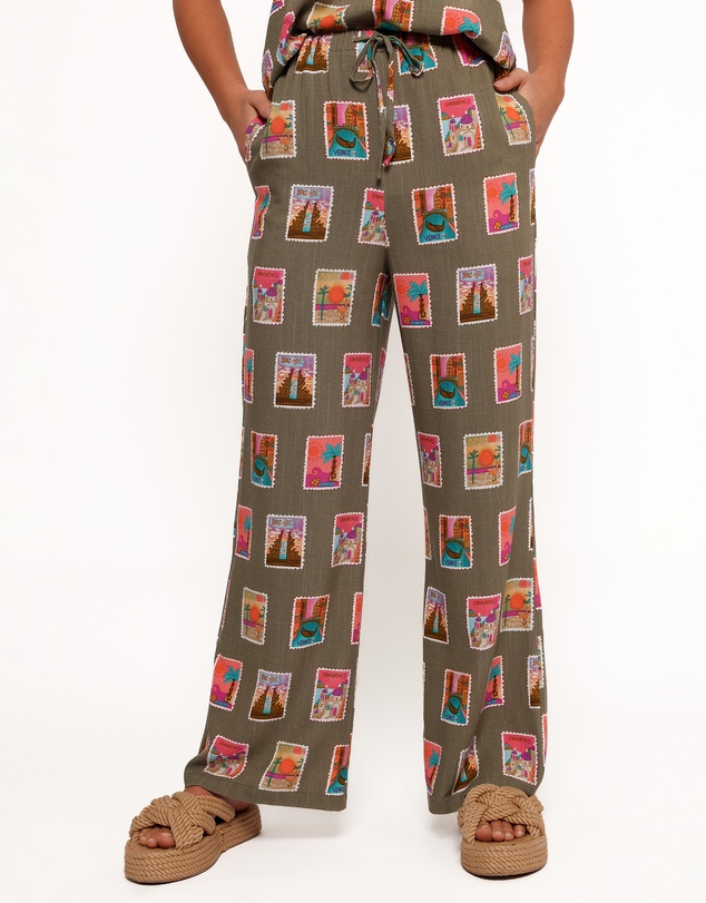 Petal & Pup - Hana Pants - Olive Print
