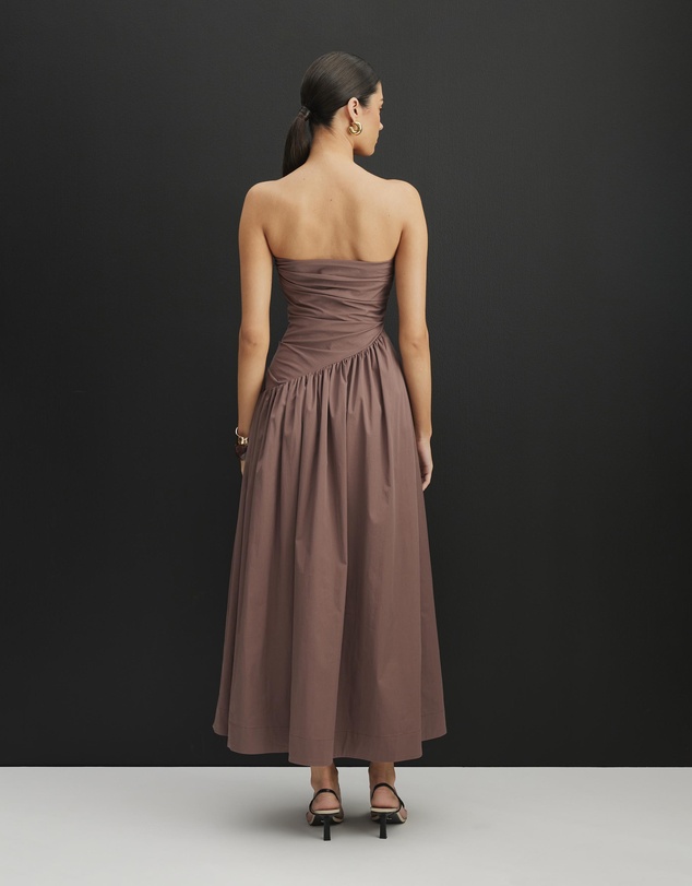 AERE - Kiera Strapless Midi Dress