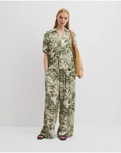 Country Road - Print Short Sleeve Cupro Shirt