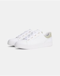 Tommy Hilfiger - Leather Cupsole Sneakers - Women's
