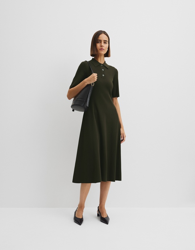 knee length dress inches Plus Size Classic 3/4 Sleeve Modest Knee-Length Shift Dress – Kosher Casual  USA main image 0
