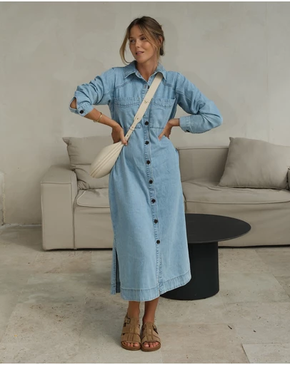 Ceres Life - Rae Long Sleeve Midi Dress