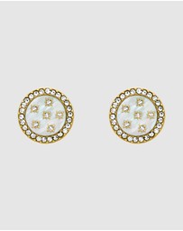 Fossil - JEWELRY Classic Mother-of-Pearl Gold-Tone Stud Earrings