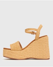 Betts - Fame Raffia Platform Wedges