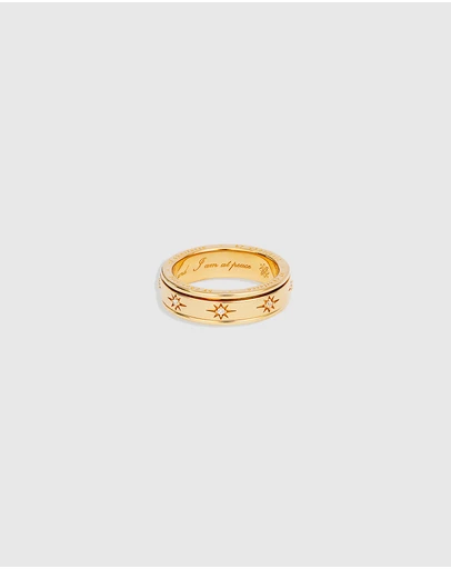 By Charlotte - Gold I Am Loved Ring