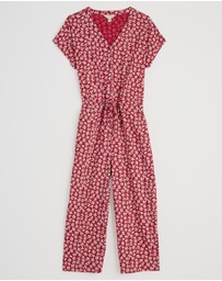Seasalt - Seasalt Cornwall Saltwater Ditsy Scarlet Rose Trellis Jumpsuit