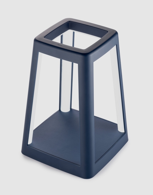 Lexon - Lexon Lantern Portable Lamp With Built-In Wireless Charger - Blue