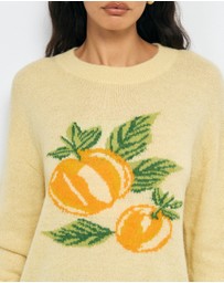 AERE - Citrus Intarsia Knit Jumper