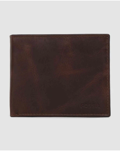 Fossil - Derrick Dark Brown Large Coin Pocket Bifold