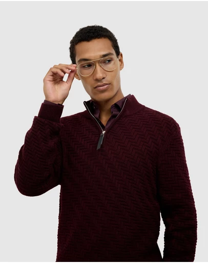 Politix - Barker Quarter Zip Knit