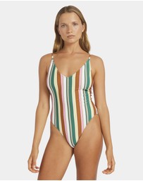 Roxy - Womens Fields V-Neck One Piece Swimsuit