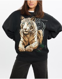 Vintage by The Real Deal - Pre Loved - Vintage 90s Tiger Wildlife Sweatshirt