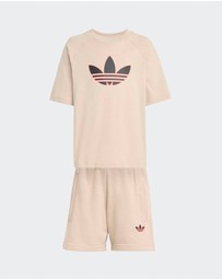 adidas Originals - Trefoil Loose Shorts and Tee Set - Kids-Teens