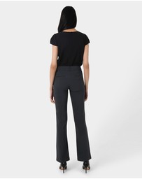 Forcast - Tamera Pleated Round Neck Top