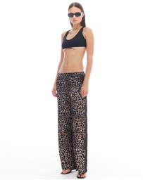 THE TALES - Animal Tuxedo Lace Wide Leg Pants