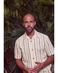 NEXT - Textured Stripe Short Sleeve Shirt With Cuban Collar