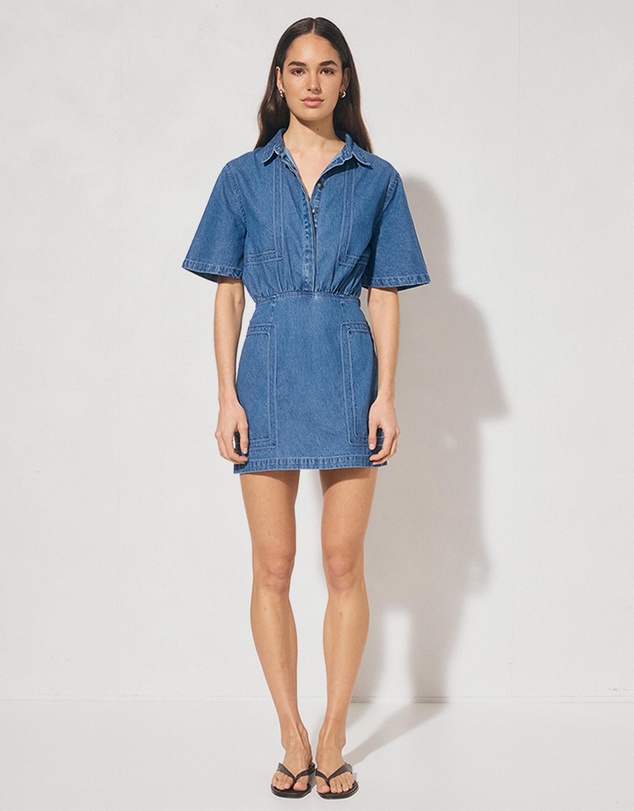 MON RENN - Indigo Denim Mini Dress