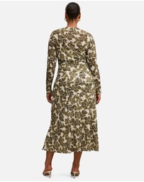 Forever New Curve - Georgia Curve Long Sleeves Mesh Midi Dress