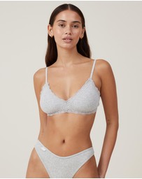 Cotton On Body - Cotton Lace Triangle Padded Bralette