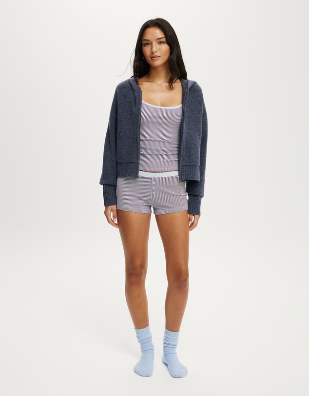 Cotton On Body - Zip Through Knitted Lounge Hoodie