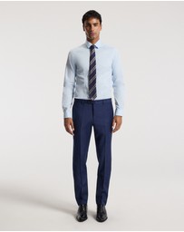 Calibre - Micro Check Wool Suit Pants Royal Blue