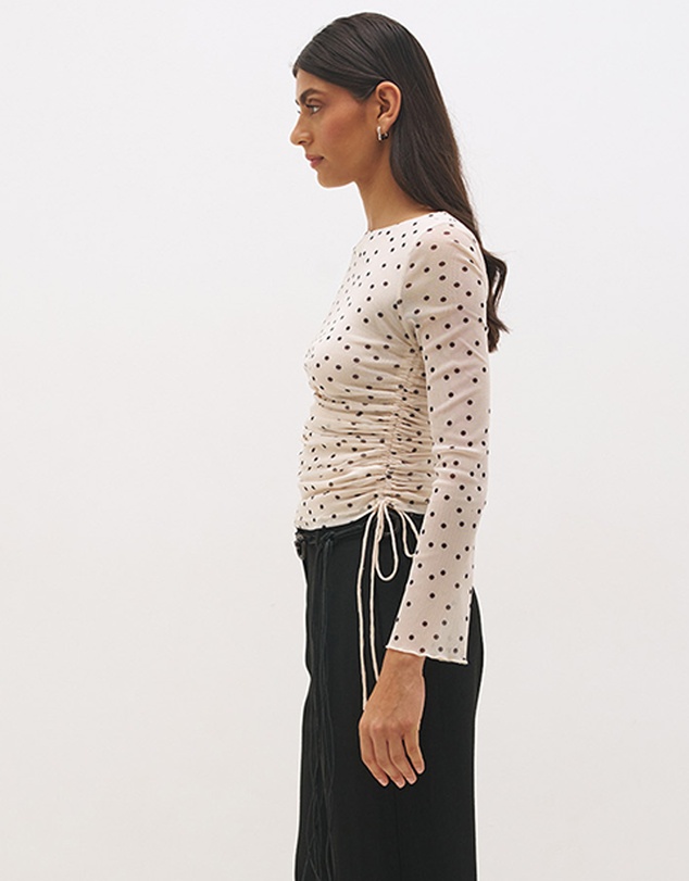 MON RENN - Vesper Spot Long Sleeve Top