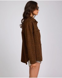 ONE TEASPOON - Longline Denim Jacket - Cheetah Print